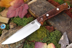 Barkriver knives Bravo Vortex Rampless Cocobolo Red Liner