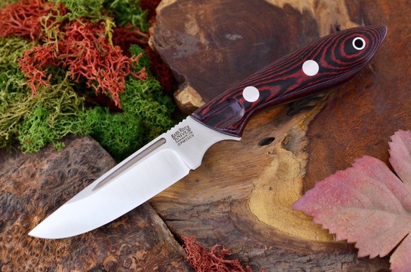 Barkriver knives Adventurer 2 Red/Black linen Micarta photo