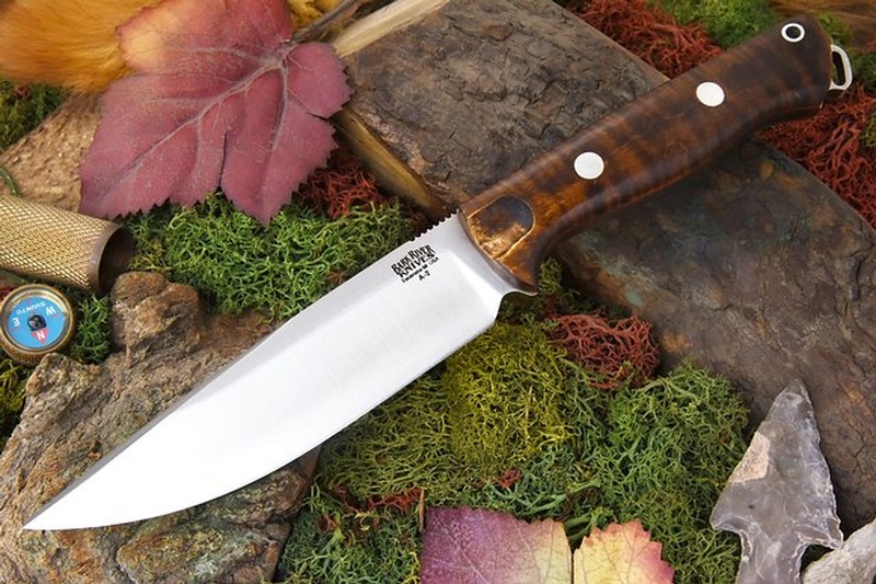 Barkriver knives Bravo-1 Vortex Rampless Dark Curly Maple photo