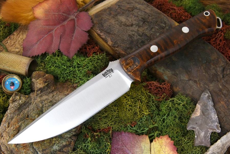 Barkriver knives Bravo Vortex Ramped Dark Curly Maple photo