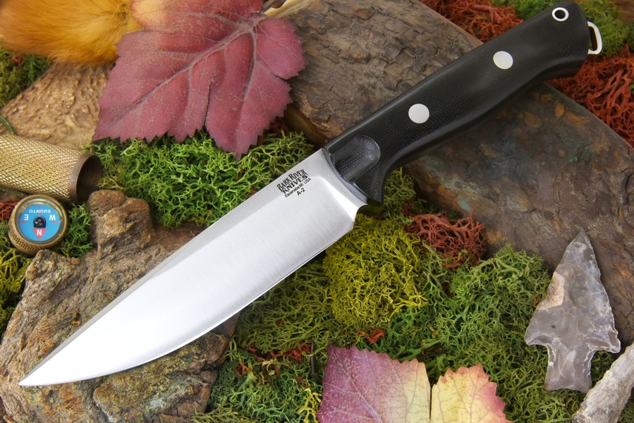 Barkriver knives Bravo Vortex Rampless Black Canvas Micarta photo