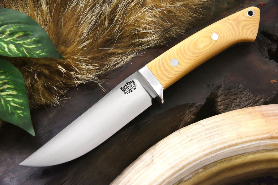 Barkriver Knives Classic Clip Point Antique Ivory Micarta photo