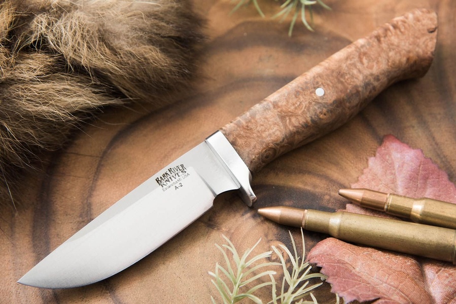 Barkriver Knives Fieldsman A2 Blond Amboynia Burl photo