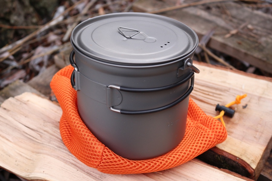 Titanium 1100ML Bail arm, wing handle Pot photo