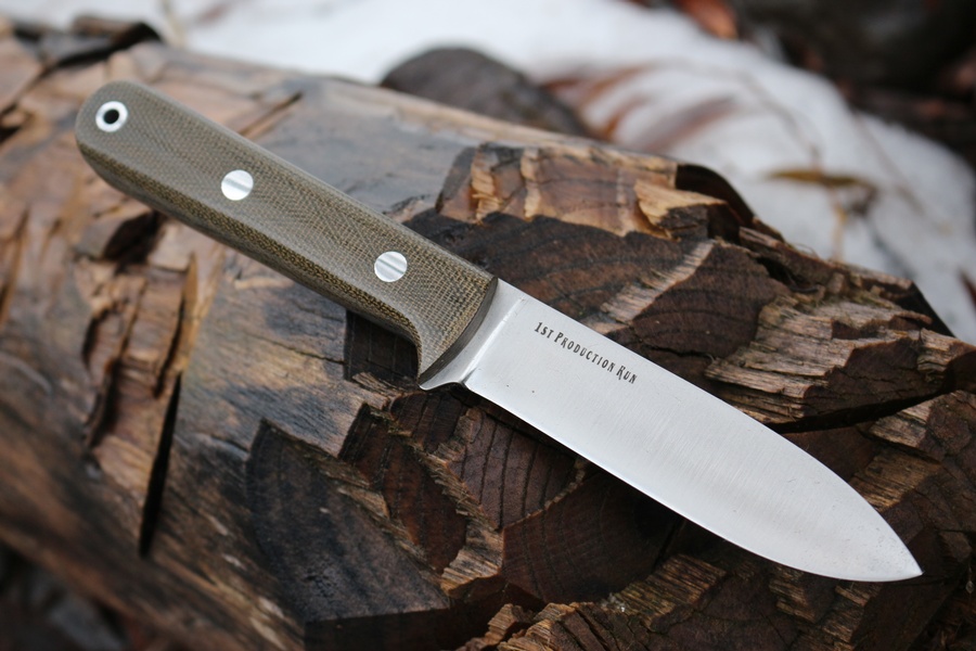 Barkriver Mini Kephart 3V Green Canvas Micarta photo