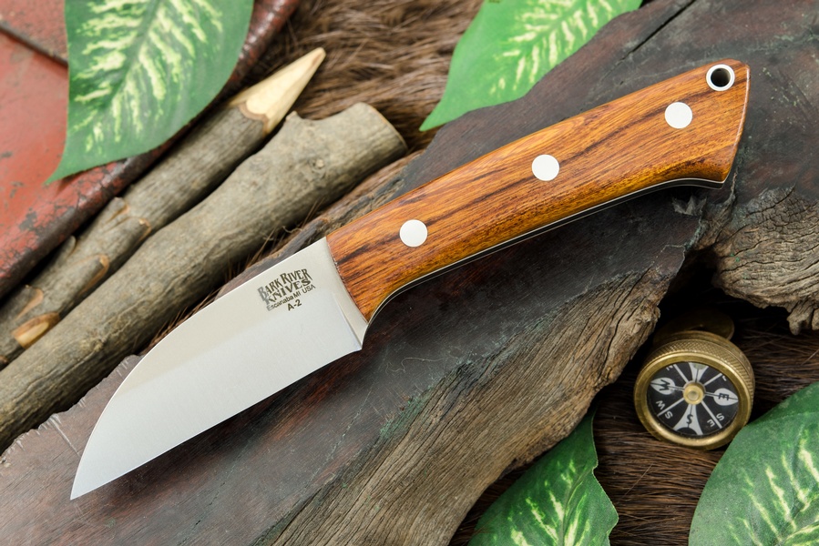 Barkriver Knives A2 TUSK Desert Ironwood with White Liners photo