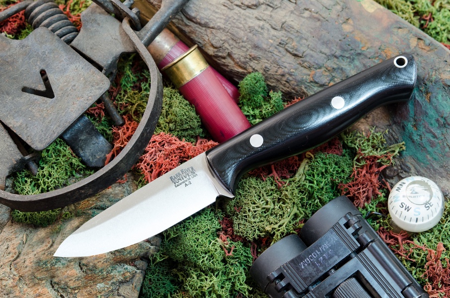 Barkriver Gunny A2 Black G10 Spear Point Rampless photo