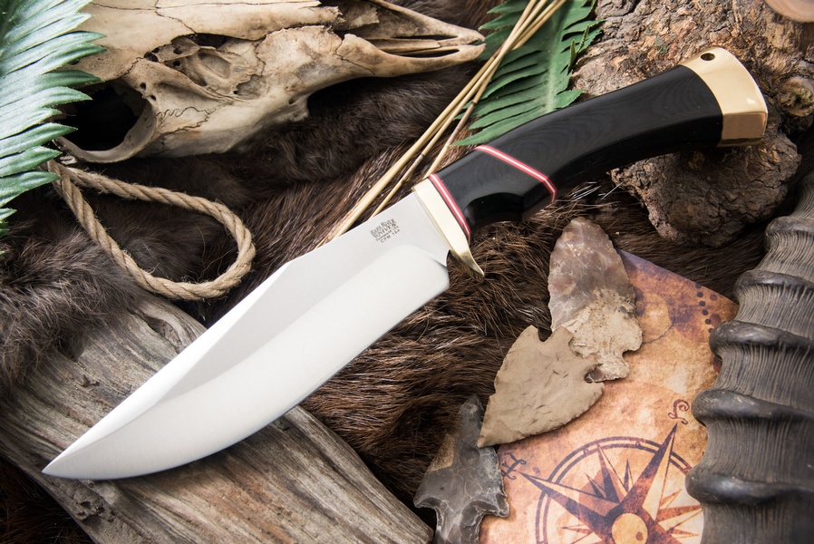 Barkriver Marauder CPM 154 Black Canvas Micarta photo