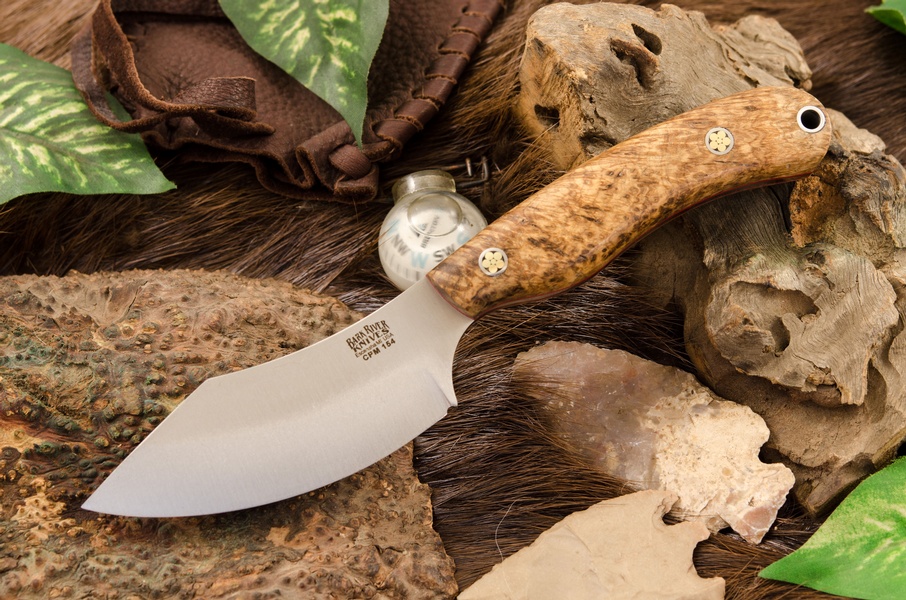 Barkriver JX6 CPM 154 Black Ash Burl with red liner (3) photo
