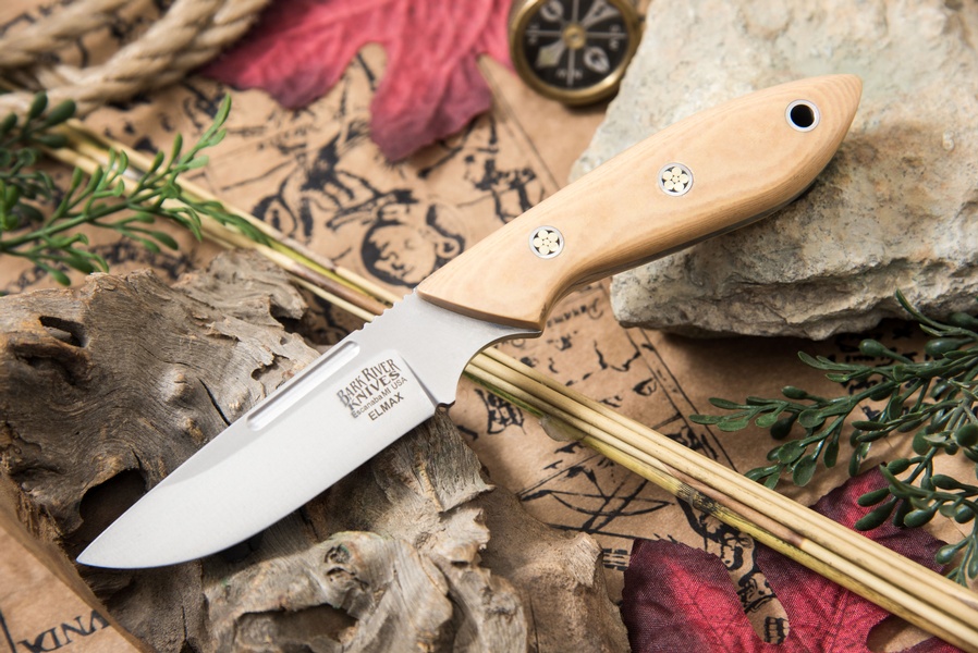 Barkriver Adventurer ELMAX Antique Ivory micarta Mosaic Pins photo