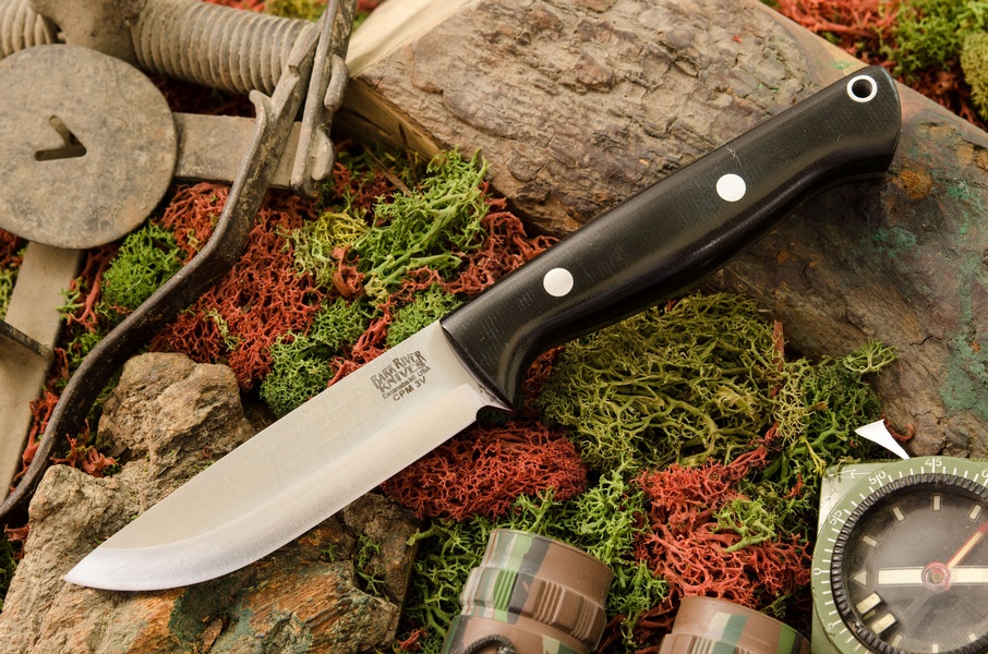 Barkriver Gunny Scandi 3V Black Canvas Micarta photo