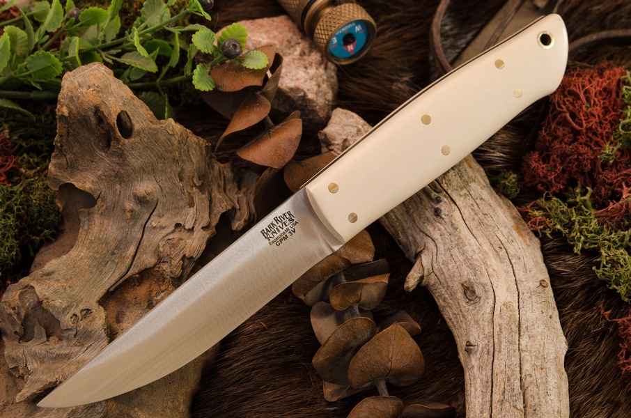 Barkriver Puukko 3V Bone White Micarta photo
