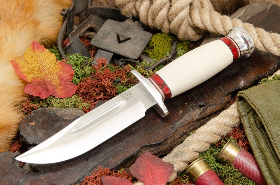 Barkriver Boon CPM 3V Bone White with FB Red Spacers photo