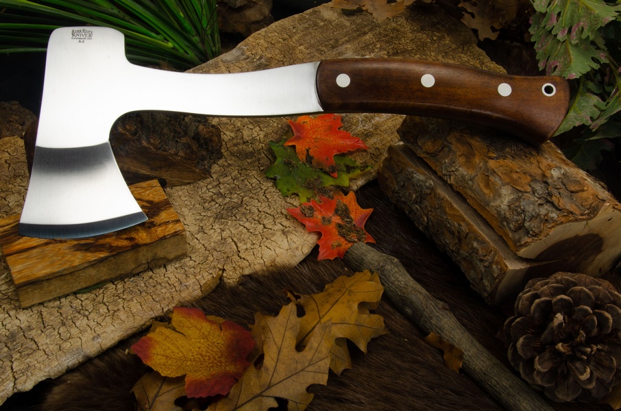 Barkriver Hunters Axe Dark Curly Maple red Liners #2 photo