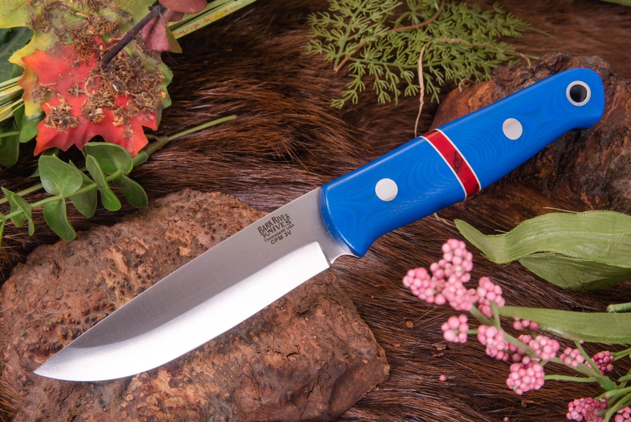 Barkriver Bushcrafter 2 CPM 3V Blue Glow G10 Slanted BBS photo