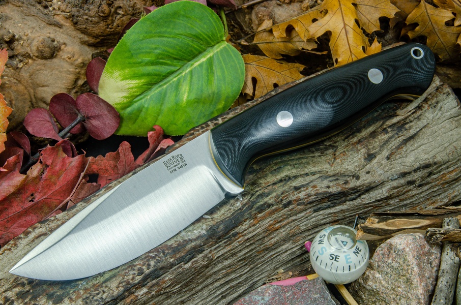 Barkriver North Country EDC 2 S45VN Black G10 with Yellow liners photo