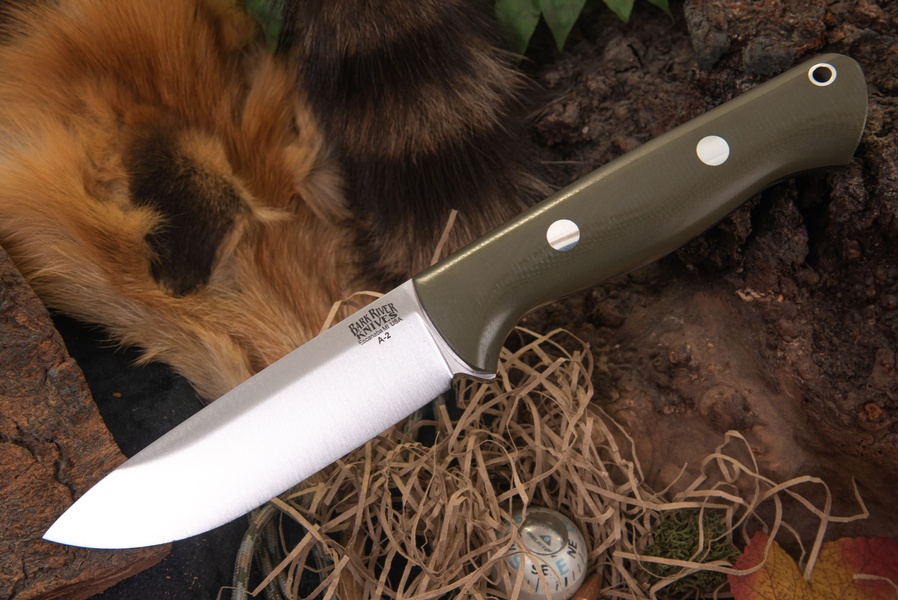 Barkriver Bravo 1 A2 Ranger Green G10 Drop Point Rampless photo
