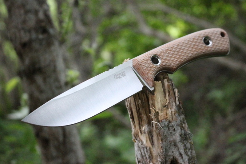 TRC South Pole Knife Natural Micarta Satin Elmax photo