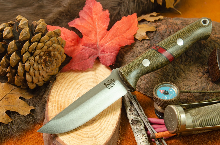 Barkriver Bravo EDC 3V Green Canvas Bloody Basin Spacer photo
