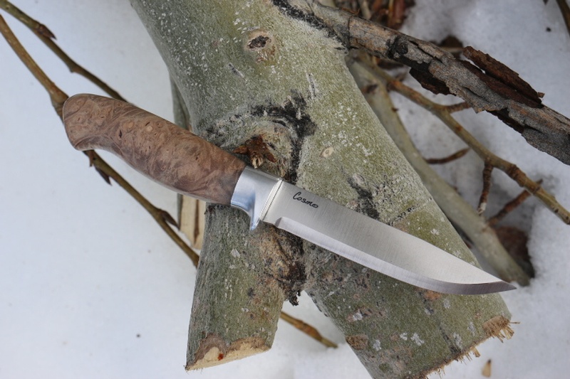 Cosmo Adventure Knife Maple Burl #2 photo