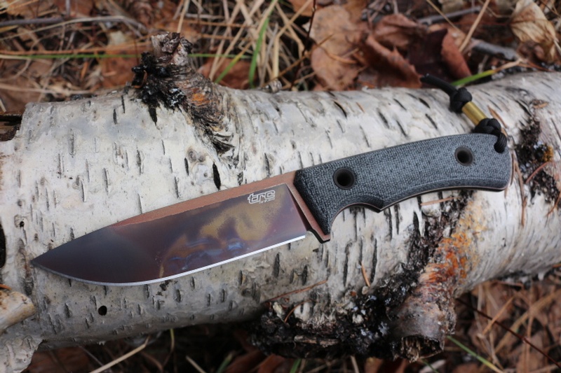 TRC South Pole Knife Apoc Elmax Black Micarta #2231 photo