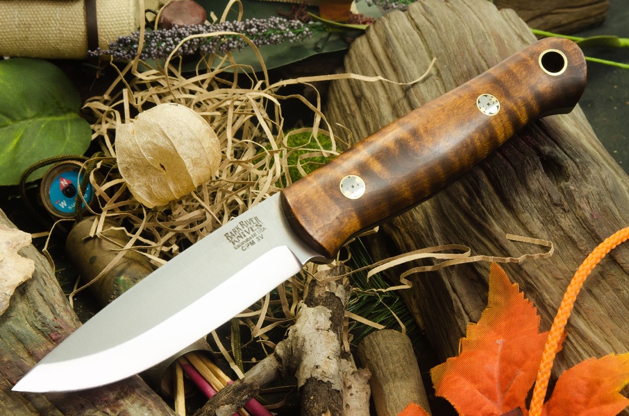 Barkriver Bushcrafter 3V Dark Curly maple Black liner Mosaic #3 photo