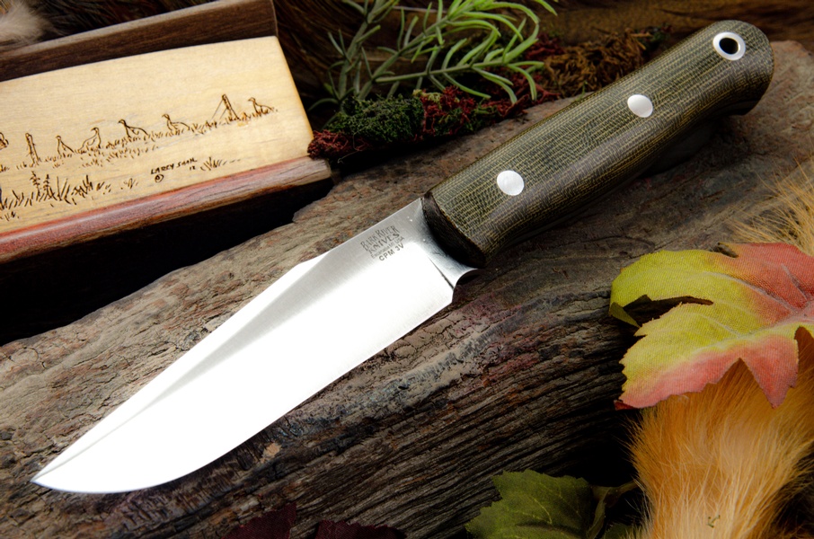 Barkriver Ultra Lite Field Knife 3V Green Canvas photo