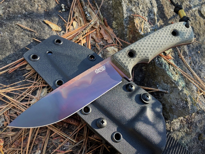 TRC South Pole Knife Elmax Apoc Green Micarta #3453 photo