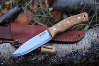 Casstrom Swedish Forest knife No10 Curly Birch with Firesteel Sleipner Steel photo